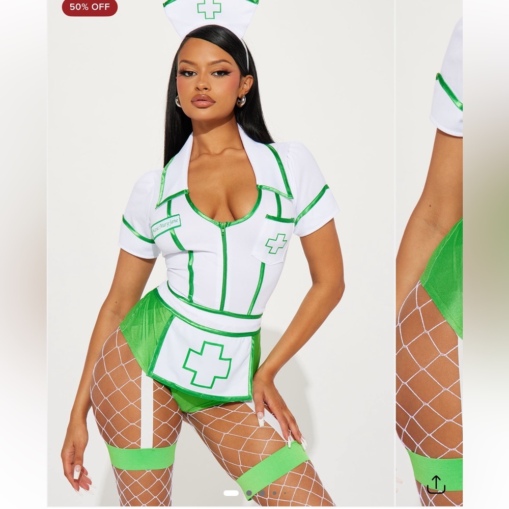 Nurse Mary Jane 2 Piece Costume Set - Green